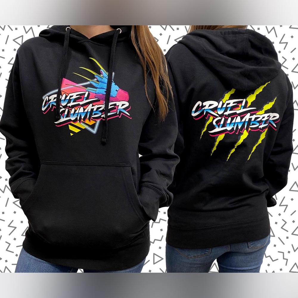 Cruel Slumber Nightmare on Elm Street Freddy Krueger 80s Retrowave Hoodie